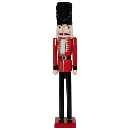 Commercial Size Wooden Christmas Nutcracker Soldier - 5' - Red and Black