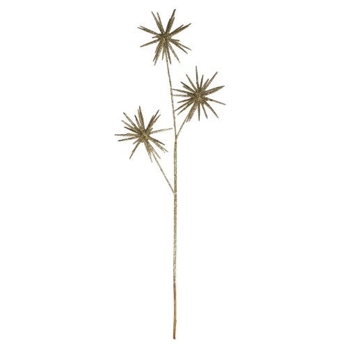 24" Gold Glittered Starburst Artificial Christmas Spray