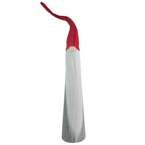 33" Large Bendable Tall Skinny Red and Grey Gnome Christmas Decoration