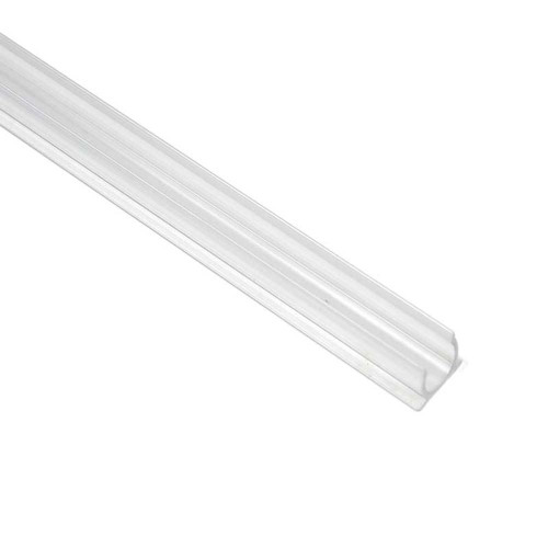1/2" Rope Light Track, Mounting Rope Light, PVC Plastic, Clear, 4 Foot