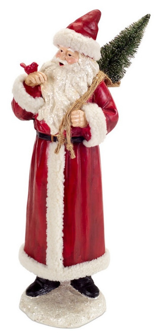 18.5" Red and White Santa Claus Christmas Tabletop Figurine