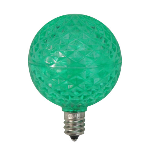 Club Pack of 25 Green LED G50 Christmas Replacement Bulbs - E12 Base