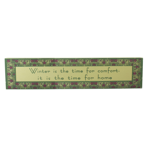 22" Purple and Green Winter Themed Rectangular Sign Board
