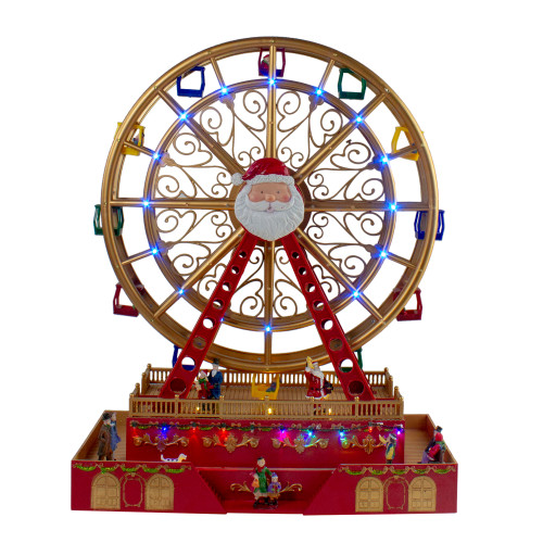 20" LED lighted and Musical Santa Christmas Ferris Wheel
