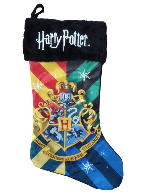 Harry Potter Silky Black Colorful Holiday Christmas Stocking