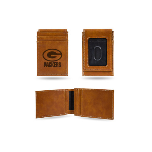 4" Brown NFL Green Bay Packers Rectangular Front Pocket Wallet