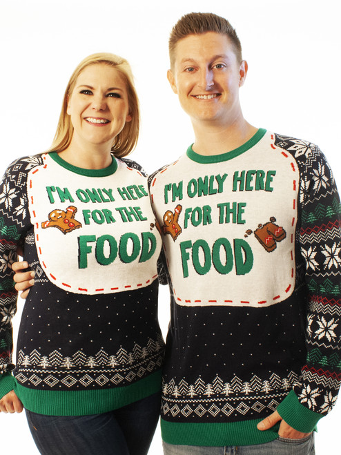 Ugly Christmas Party Unisex Ugly Christmas Sweater Here For The