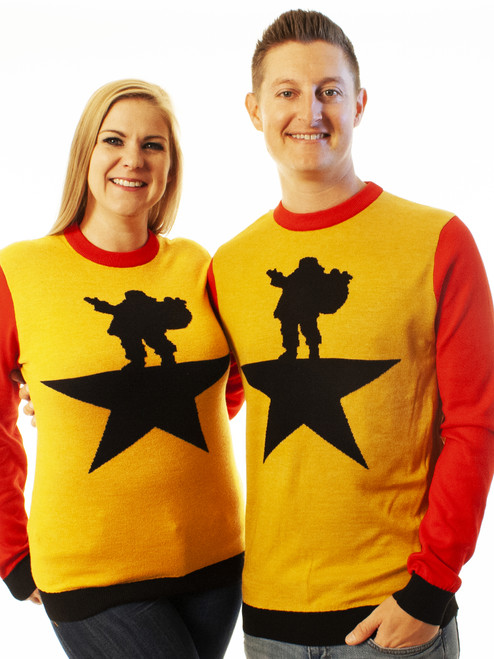 Ugly Christmas Party Sweater Unisex Men's Santa Star Hamilton Xmas