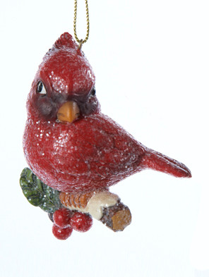3" In the Birches Vintage-Style Cardinal with Holly Berries Christmas Ornament - 31084930