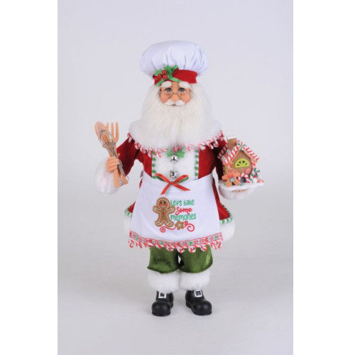Karen Didion Baking Memories Santa Claus Christmas Figurine 18 Inch Multicolor