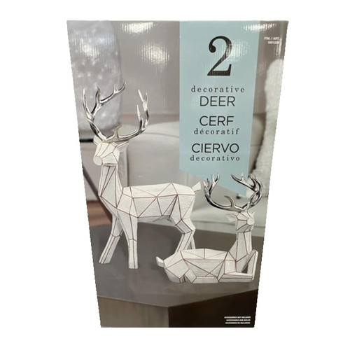 Decorative Holiday Deer, Set of 2