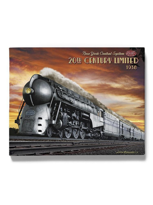 20th Century Train Wrapped Canvas -Larry Grossman Designs