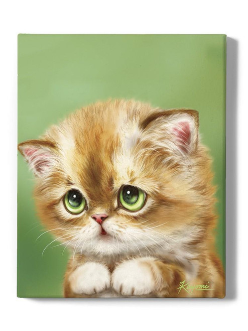 Ashamed Cat Wrapped Canvas -Kayomi Harai Designs