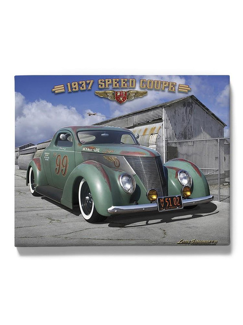 1937 Vintage Car Wrapped Canvas -Larry Grossman Designs