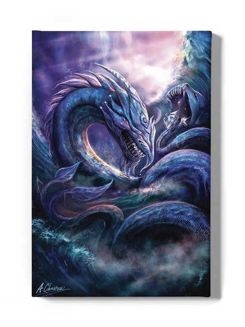 Leviathan Dragon Wrapped Canvas -Anthony Chirstou Designs