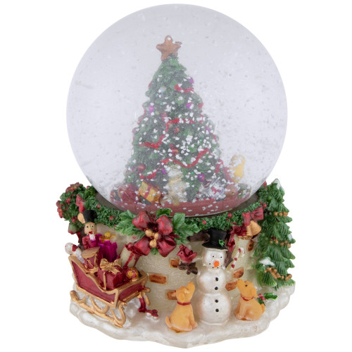 Gifts Under the Christmas Tree Musical Snow Globe - 6.5"