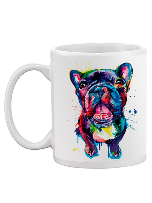 Cute And Colorful French Bulldog Mug -Weekday Best Designs