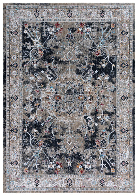 Rizzy Home Signature Dark Gray 8' x 10' Rectangle Area Rugs SGNSGN771DR000810