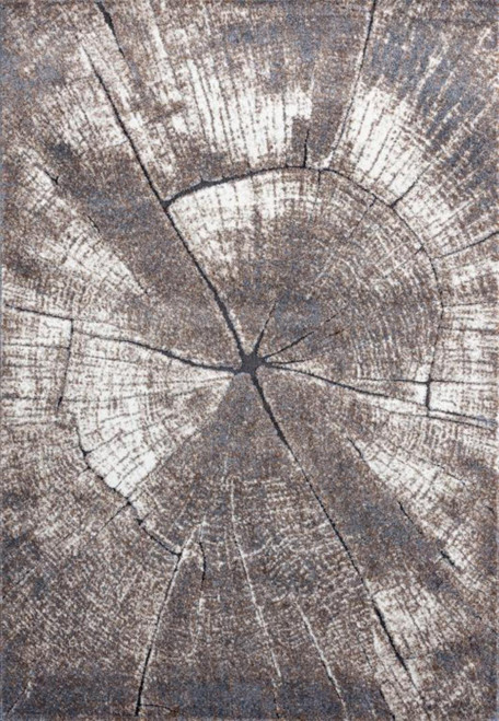 Milan Collection Polypropylene Brown And Gray 2' X 3' Area Rugs MN0823