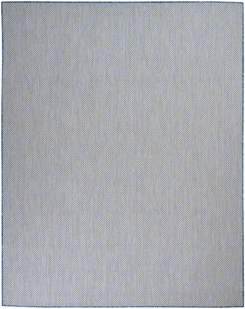 Nourison Courtyard Ivory Blue 8' x 10' Area Rug 099446841803