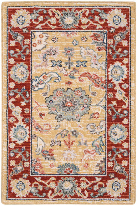 Nourison Parisa 2' X 3' Rectangle Rug With Gold Brick Finish 099446858870