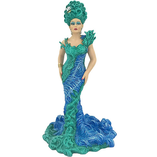 December Diamonds What a Drag Miss Aqua Blues Ornament Figurine Drag Queen 8 In
