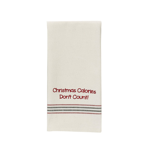 Park Designs Christmas Calories Don't Count Dishtowel