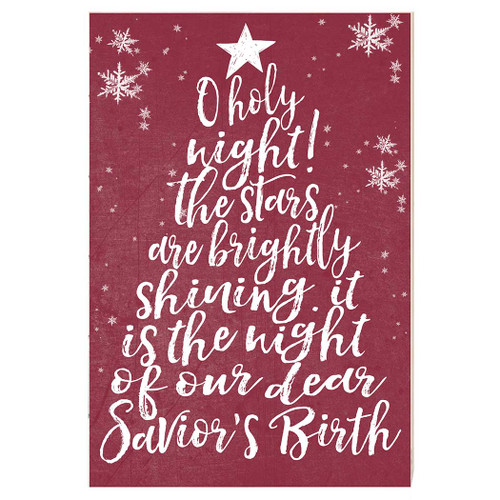 34" Red and White "O Holy Night!" Christmas Sign