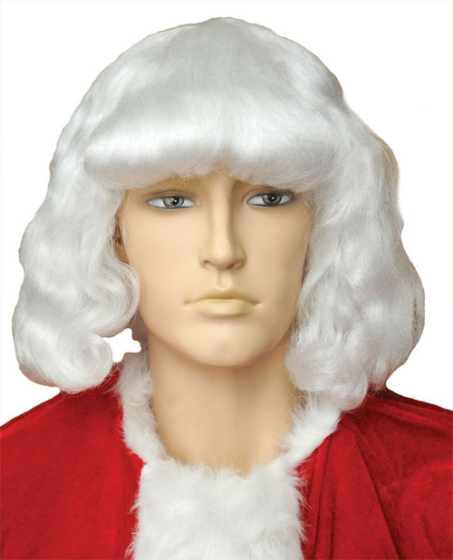 White Men Adult Christmas Santa Wig Costume Accessory - One size