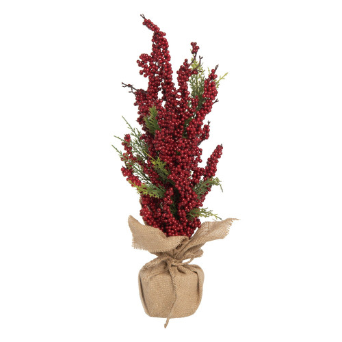 24" Potted Berry Pencil Artificial Christmas Tree, Unlit