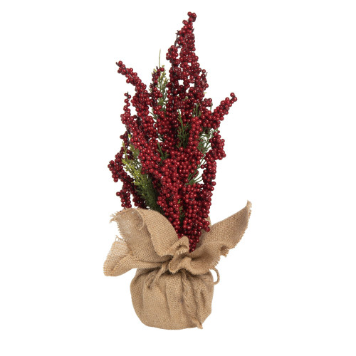 20" Potted Berry Pencil Artificial Christmas Tree, Unlit