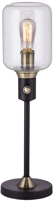 Pacific Coast Lighting Metal And Glass Table Lamp With Black Finish 6N994