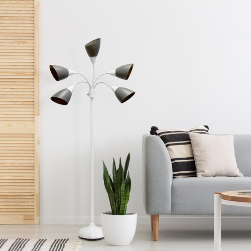 What a fun and trendy floor lamp this is! With a tall sturdy base