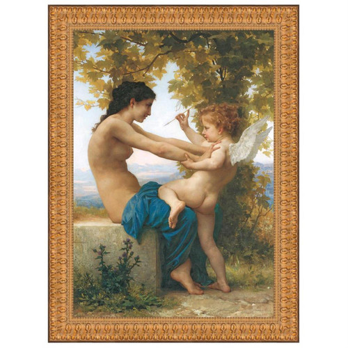 Design Toscano 22" x 28.5" Girl Defending Against Eros Canvas Art DA2072