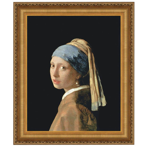 Design Toscano 22" x 25.5" Girl With A Pearl Earring Canvas Art DA1441