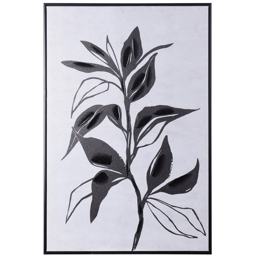 StyleCraft Charcoal Shadow Hand Embellished Framed Canvas Art WI33872DS