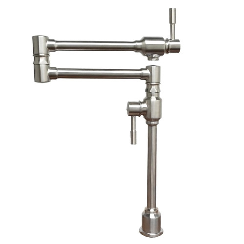 Whitehaus Kitchen Pot Filler With Brushed Stainless Steel WHST10004-002SK-BSS