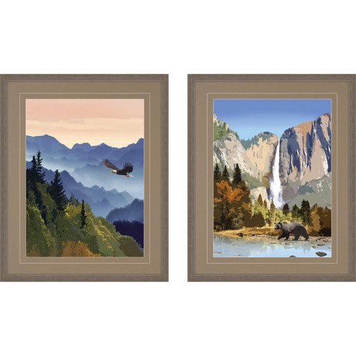 Paragon Landscapes National Parks Set Of 2 Framed Art With Multi Finish 15581