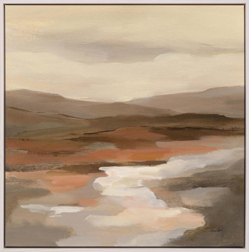 Paragon Waterside Cinnamon Riverbank Canvas Art With Brown Finish 15456