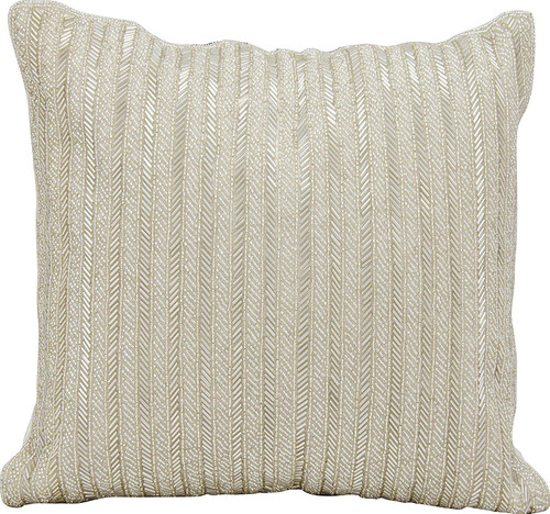 Nourison Michael Amini Square Silver Accent Pillow 798019026509