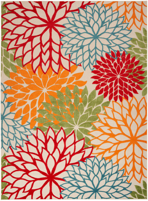 Nourison Aloha 10' X 14' Rectangle Rug With Green Finish 099446836717