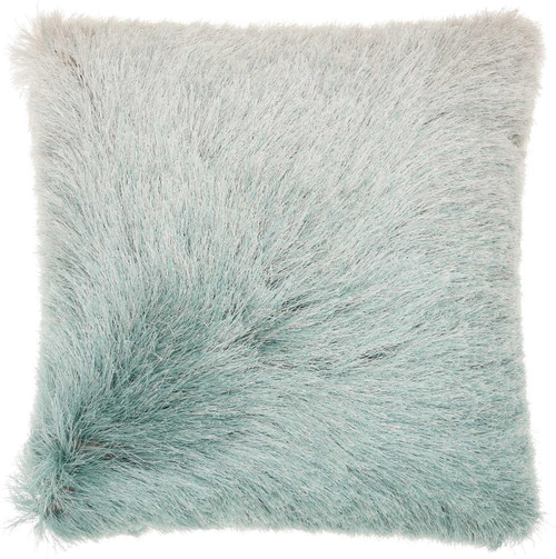 Nourison Shag Square Celadon Accent Pillow 798019054595