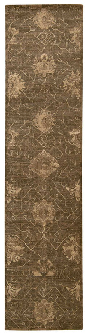 Nourison Silken Allure Chocolate Runner Rug 2'5" x 10'