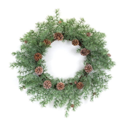 Pine with Pinecone Artificial Christmas Wreath, 24-Inch, Unlit