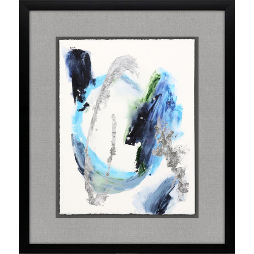 Paragon Abstract Moves II Framed Art With Blue Finish 22682