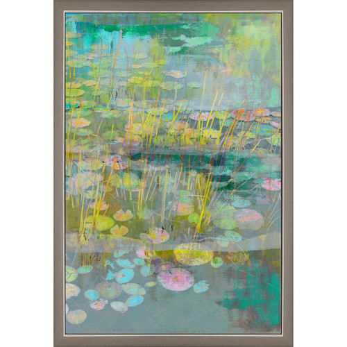 Paragon Waterside Reeds and Lilies II Framed Art With Turquoise Finish 15723
