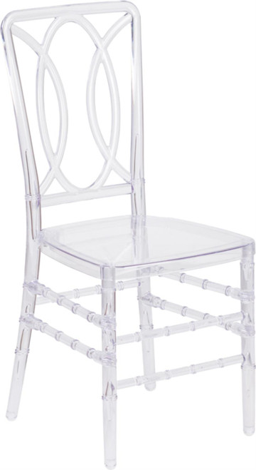 Flash Furniture Lightweight Stacking Chair In Crystal Finish BH-H007-CRYSTAL-GG