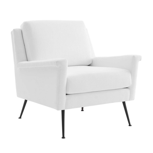 Modway Chesapeake Fabric Armchair With Black White Finish EEI-4631-BLK-WHI
