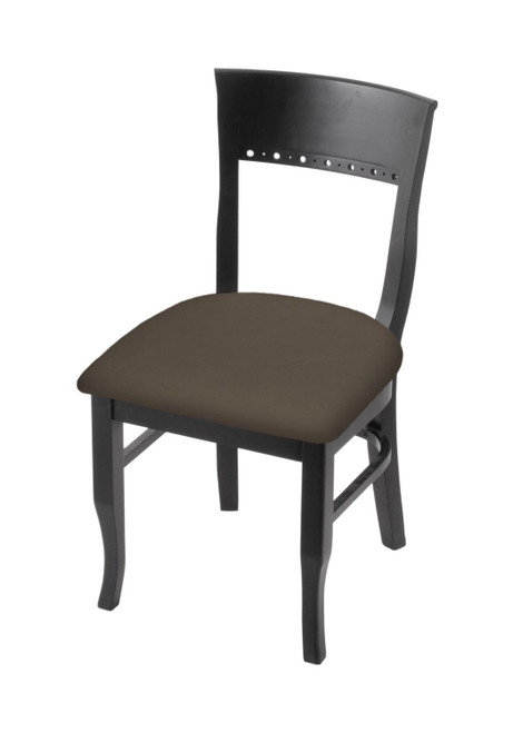 Holland Bar Stool Hampton Black 18" Chair With Canter Earth Seat 316018Blk006