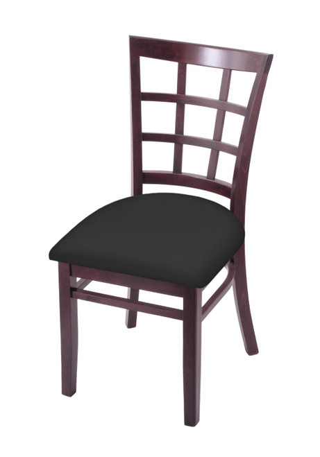 Holland Bar Stool Dark Cherry 18" Chair With Canter Iron Seat 313018DC008